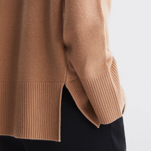 REISS EDINA Relaxed Cashmere Funnel Neck Jumper